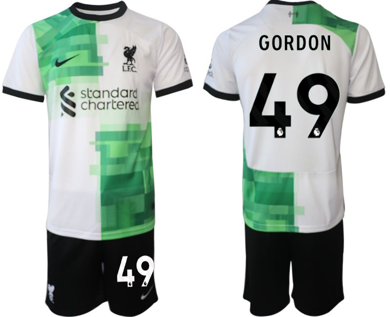 Men 2023-2024 Club Liverpool away white #49 Soccer Jersey